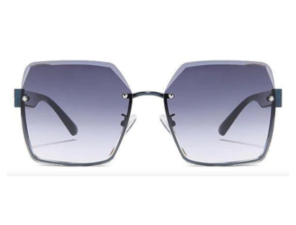 New Women's Rimless Cut Edge Metal Retro Sunglasses