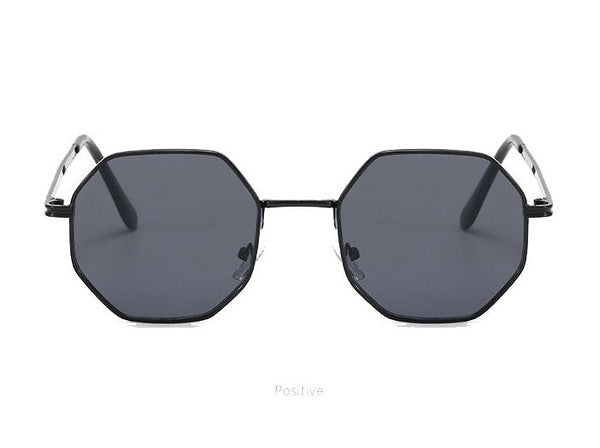Vintage Octagon Unisex Metal Sunglasses