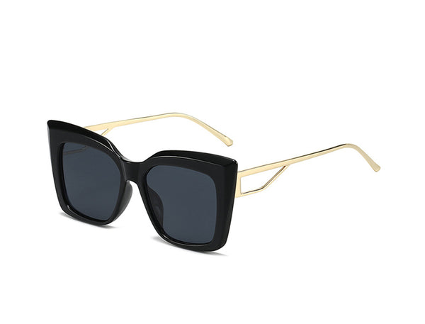 Trendy Cat-eye Personalized Mirror Legs Unisex Sunglasses