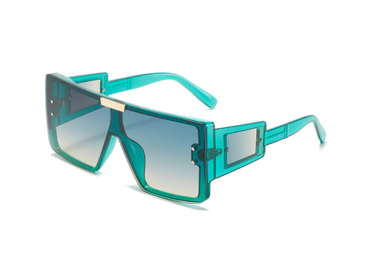 Trendy One Piece Large Frame Personality Modern Sunglasses