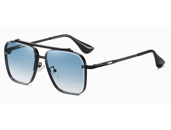 New Fashion Large Frame Gradient Metal Sunglasses
