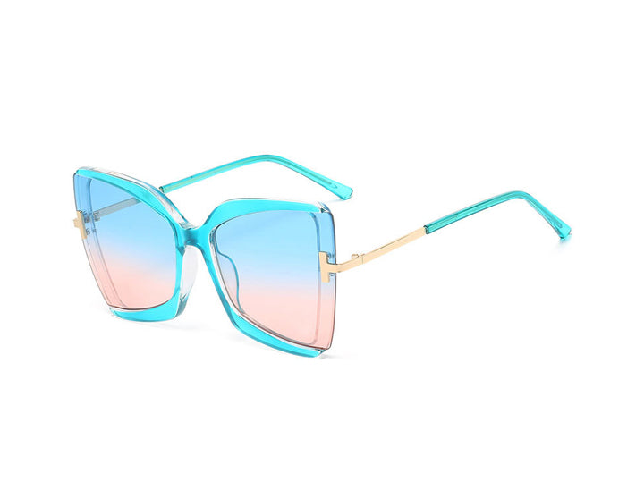 Women's Trendy And Cool Butterfly-shaped Large Frame UV-protection Sunglasses