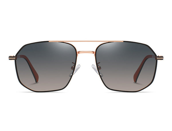 New Fashion Men's Metal Polygonal Polarized Sunglasses