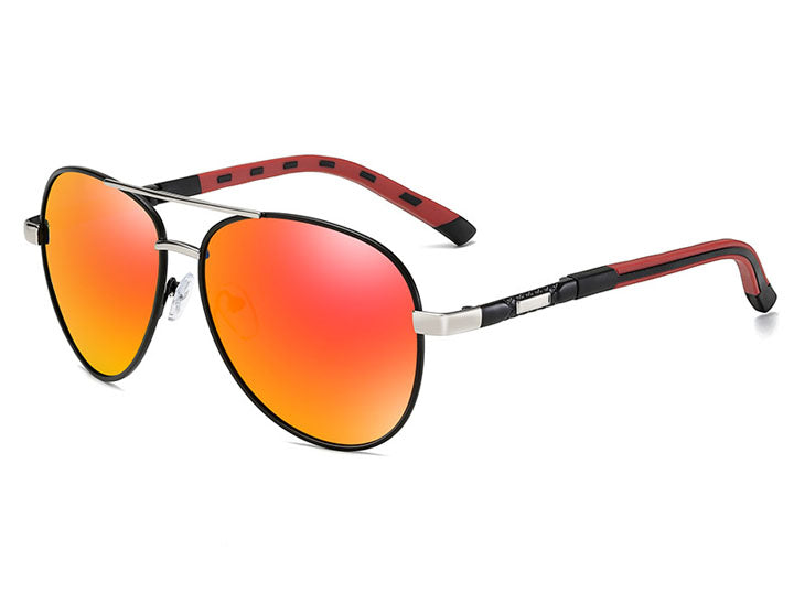Loremikor Design Men's Aviator Metal Polarized Vintage Sunglasses